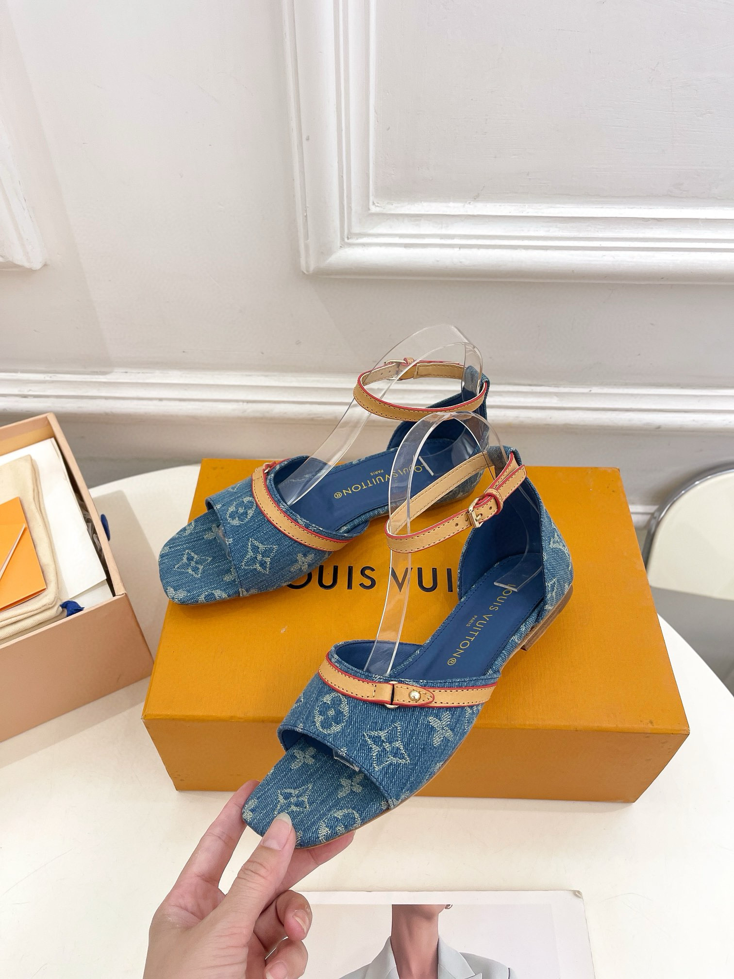 LV NEO REVIVAL Flat Denim Sandals