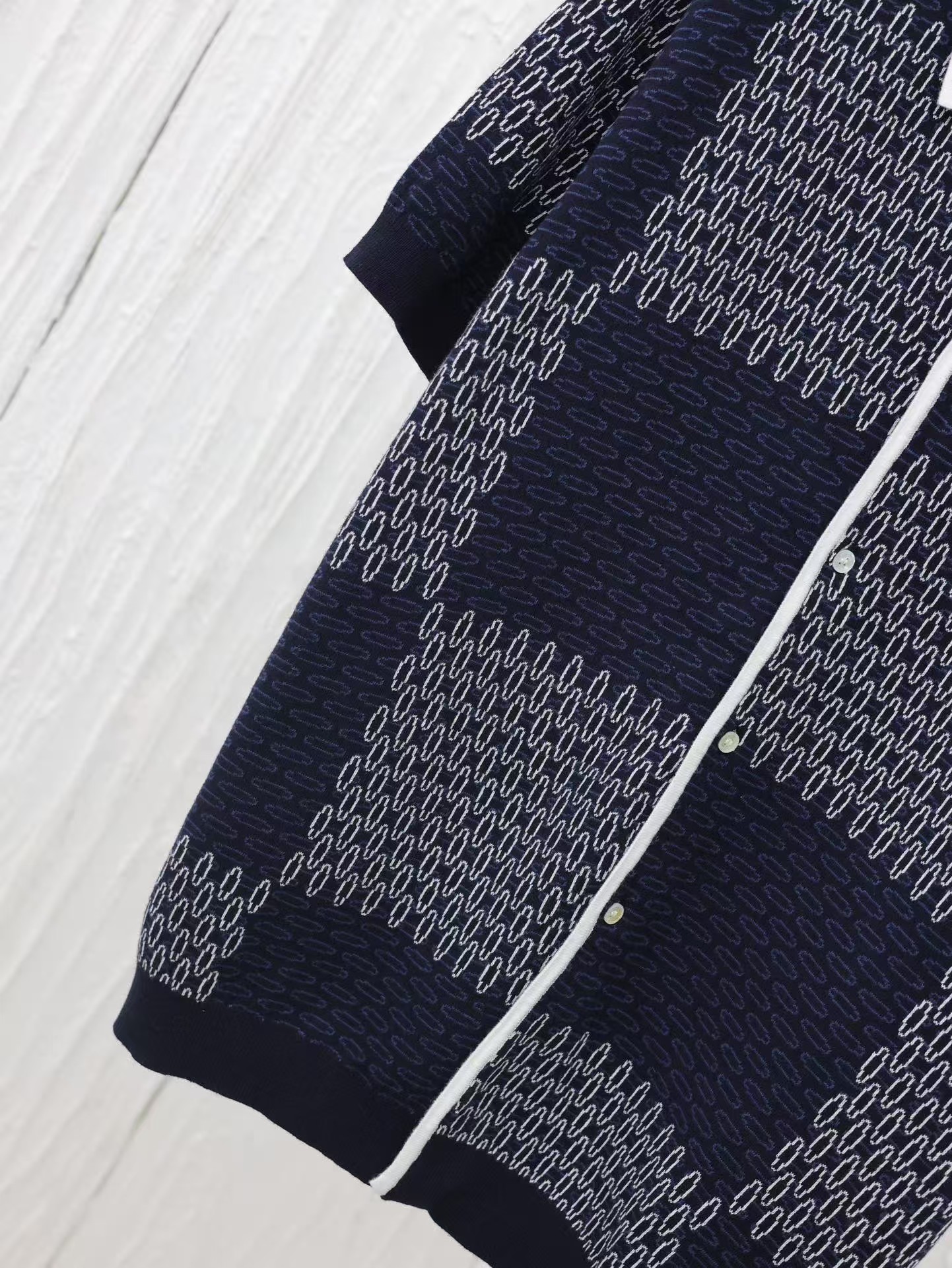 lv danier jacquard knit T-shirt