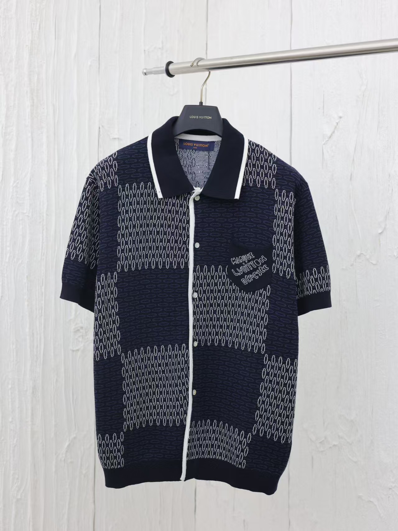lv danier jacquard knit T-shirt