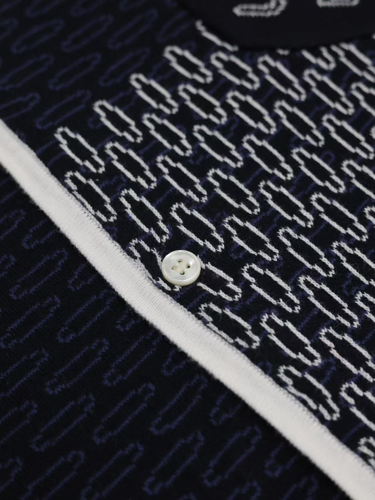 lv danier jacquard knit T-shirt