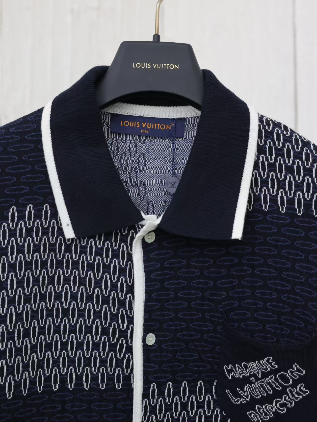 lv danier jacquard knit T-shirt