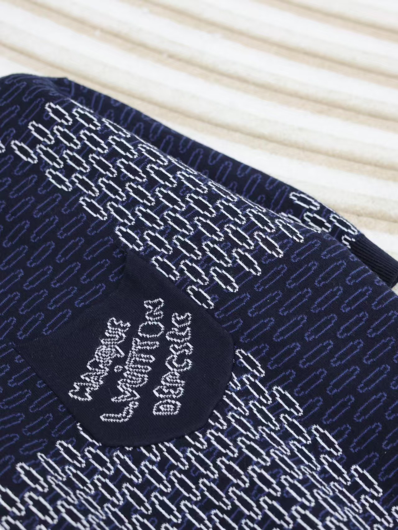 lv danier jacquard knit T-shirt