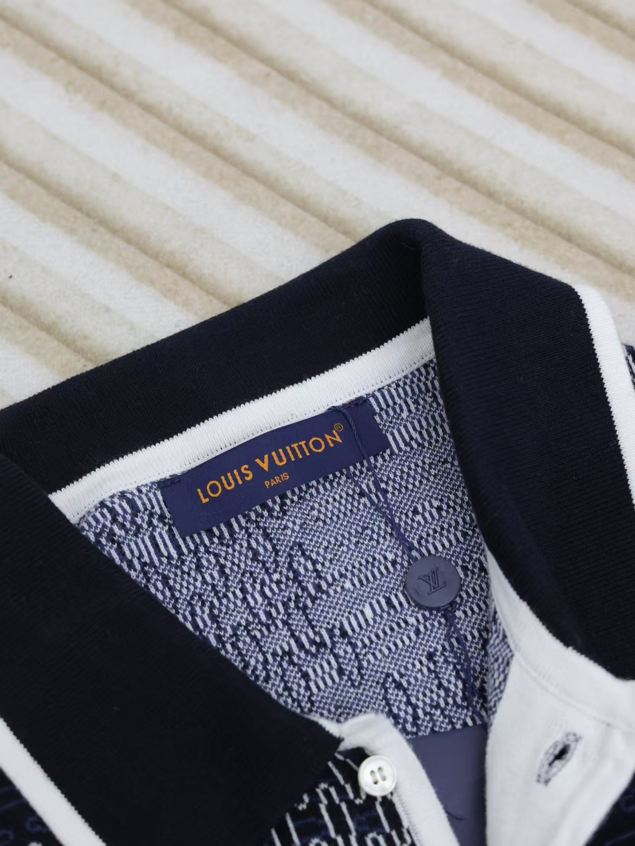 lv danier jacquard knit T-shirt