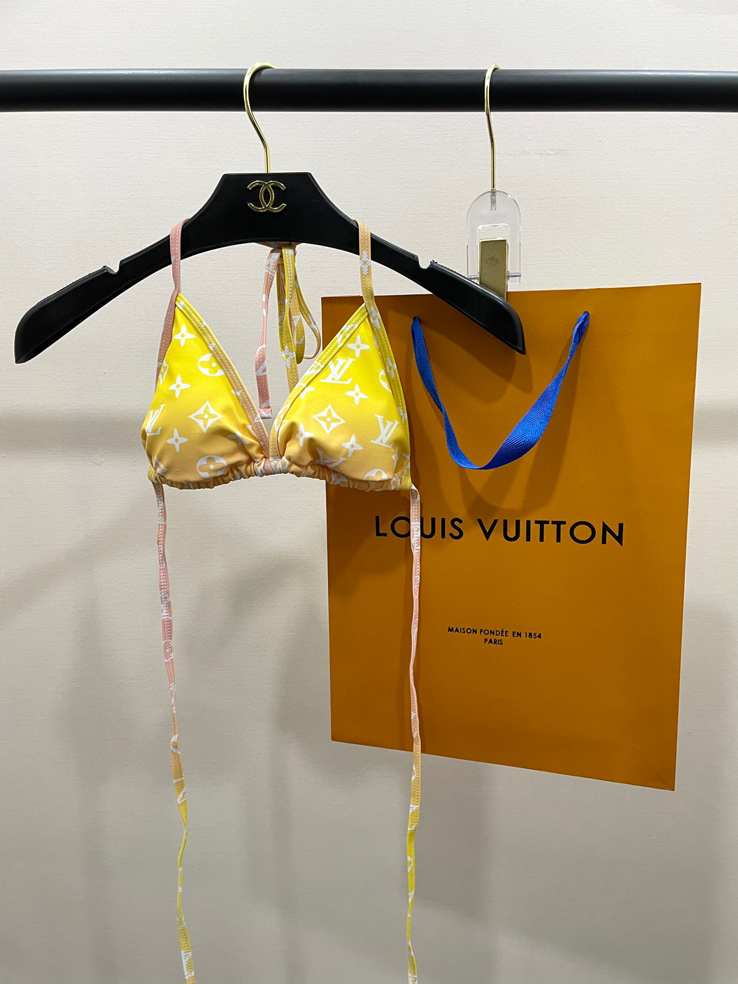 LV bikini+gauzy skirt