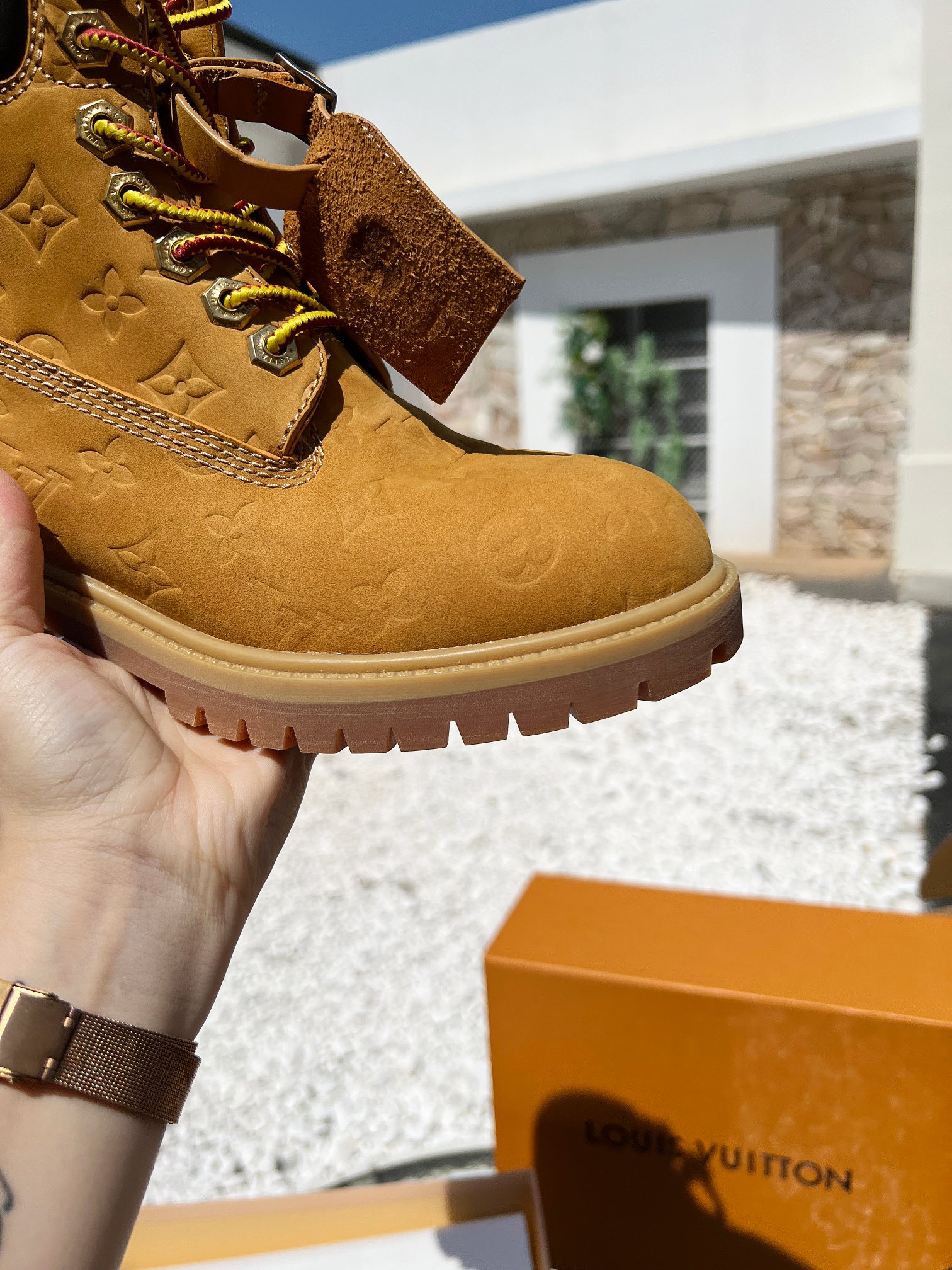 LV x Timberland boots