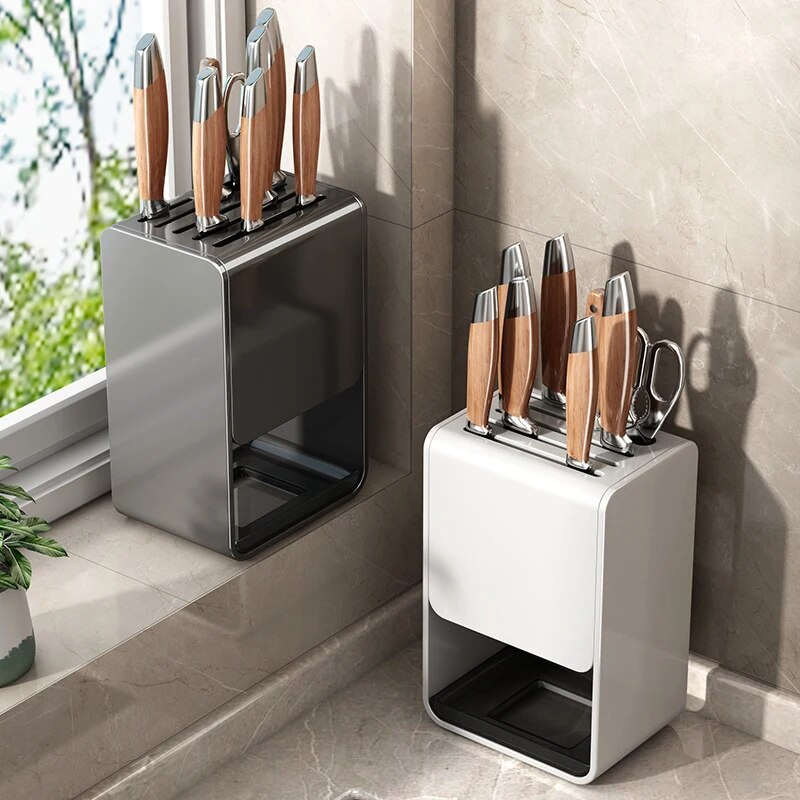 Kitchen Knife Rack Shelf No-punch Household Put Knife Holder Knife Storage Rack Kitchen Storage and Organization Accessories
