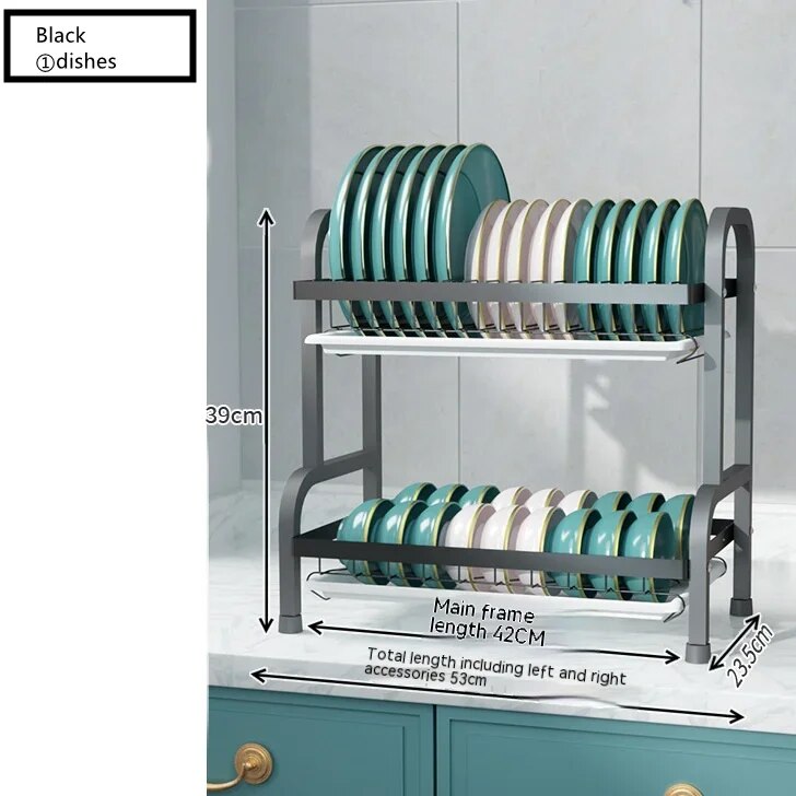 Dish Rack Drain Rack Dish Plate Dish Storage Rack Household Multifunctional Tableware Storage Shelf Organizer Kitchen Accessorie