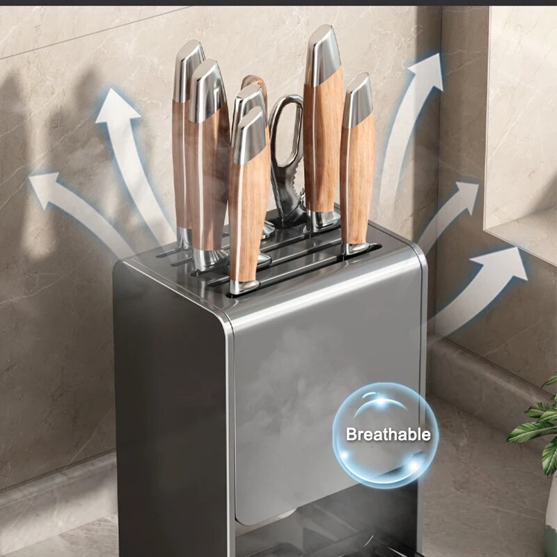 Kitchen Knife Rack Shelf No-punch Household Put Knife Holder Knife Storage Rack Kitchen Storage and Organization Accessories