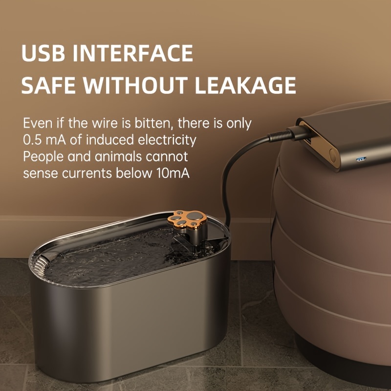 USB Rechargeable Automatic Pet Water Fountain for Cats and Dogs - Circulating Water Dispenser for Indoor Drinking - Convenient and Hygienic