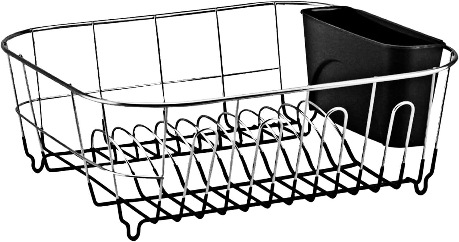 Neat-O Deluxe Chrome-Plated Steel Small Dish Drainers (Black)