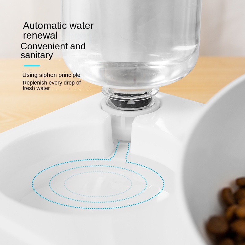 Cat Bowl, Cat Food Basin, Double Cat Bowl, Pet Double Feeder Bottle