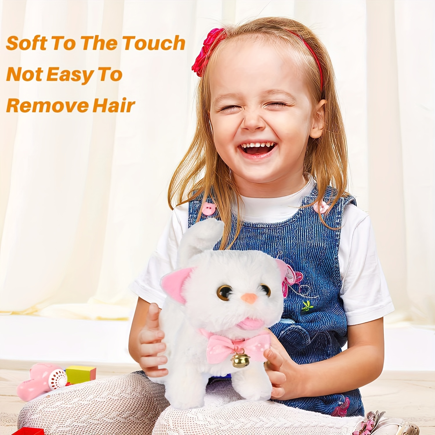 Plush Electronic Interactive Cats That Move And Meow Walking Lifelike Interactive Toy Robot Kitten Pet Cute Stuffed Kitten For Girls Kids