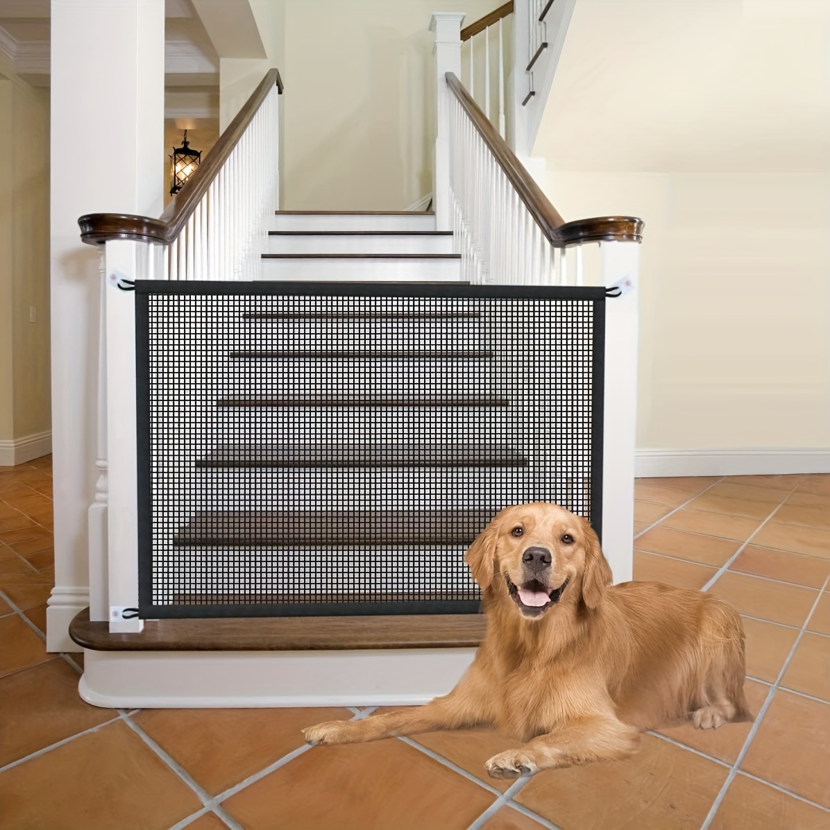 Dog Gate For Stairs Pet Gates For The House Dogs Screen Mesh Gate For Doorways Stairways Indoor Safety