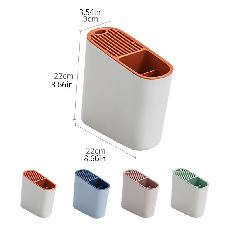 Oblique Chopstick Barrel Multifunctional Knife Chopstick Cage Kitchen Supplies Storage Rack Tableware and Knife Storage Rack