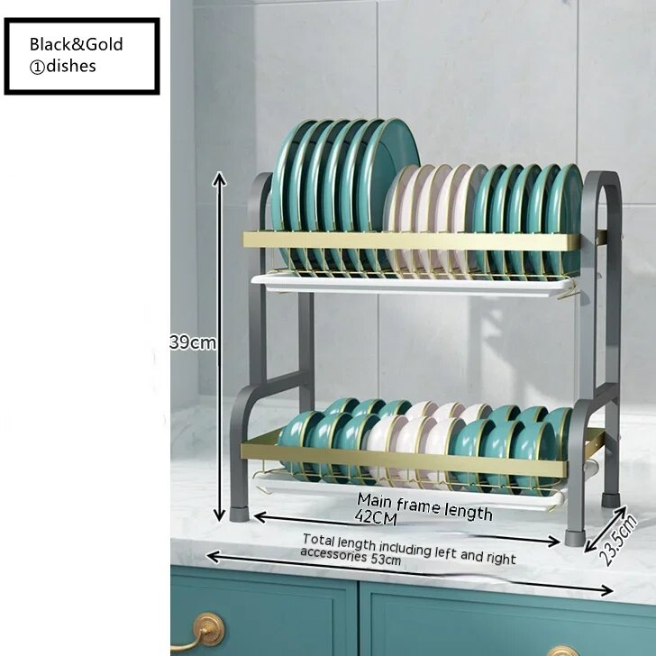 Dish Rack Drain Rack Dish Plate Dish Storage Rack Household Multifunctional Tableware Storage Shelf Organizer Kitchen Accessorie