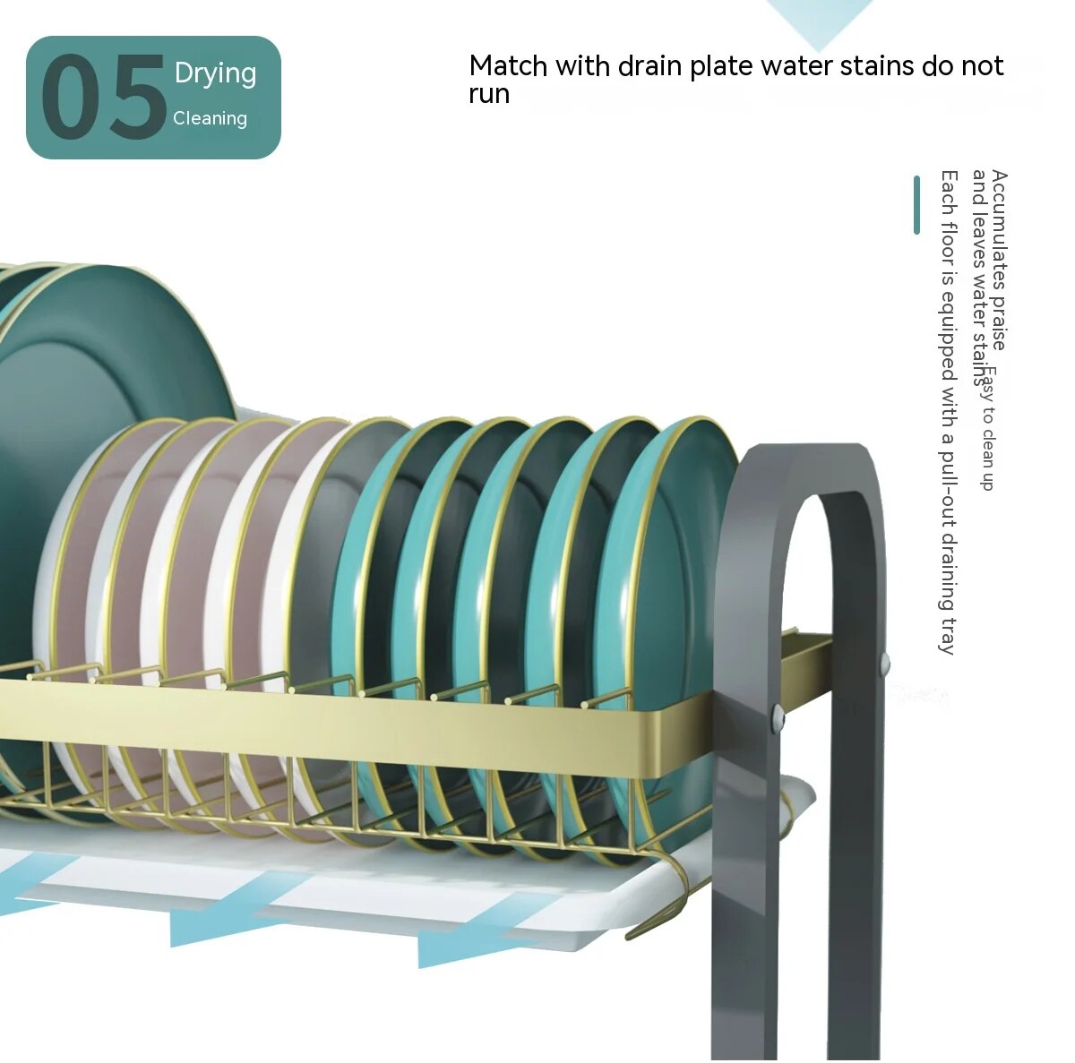 Dish Rack Drain Rack Dish Plate Dish Storage Rack Household Multifunctional Tableware Storage Shelf Organizer Kitchen Accessorie