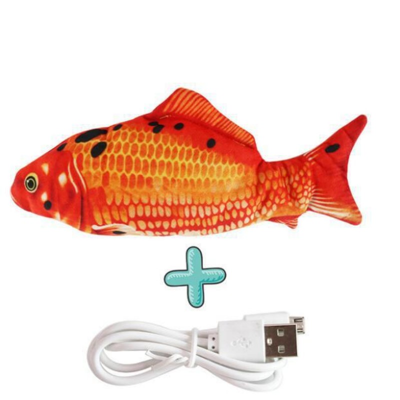 Interactive Cat Toy - Flopping Fish Plush With Realistic Tail Wagging - Keep Your Cat Entertained!