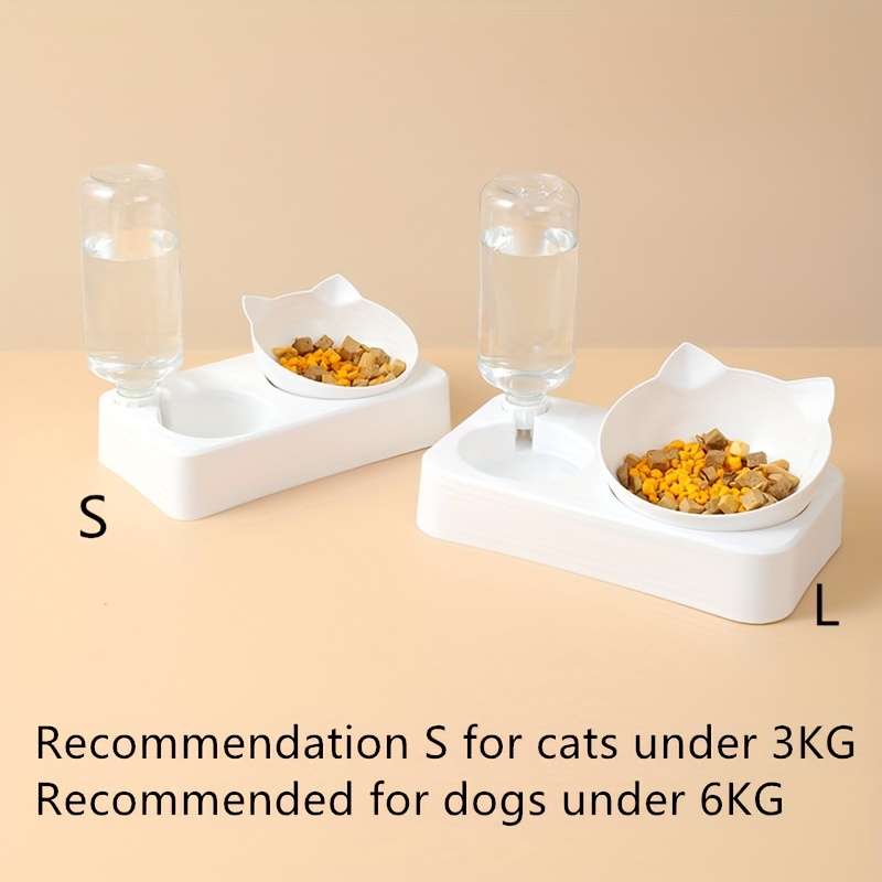 Cat Bowl, Cat Food Basin, Double Cat Bowl, Pet Double Feeder Bottle