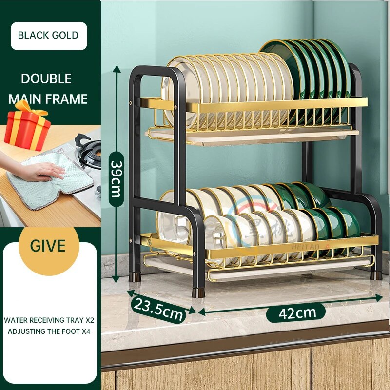 Kitchen Storage Box Dish Rack Dish Household Tableware Drain Rack Kitchen Organizer Drying Rack Kitchen Accessories