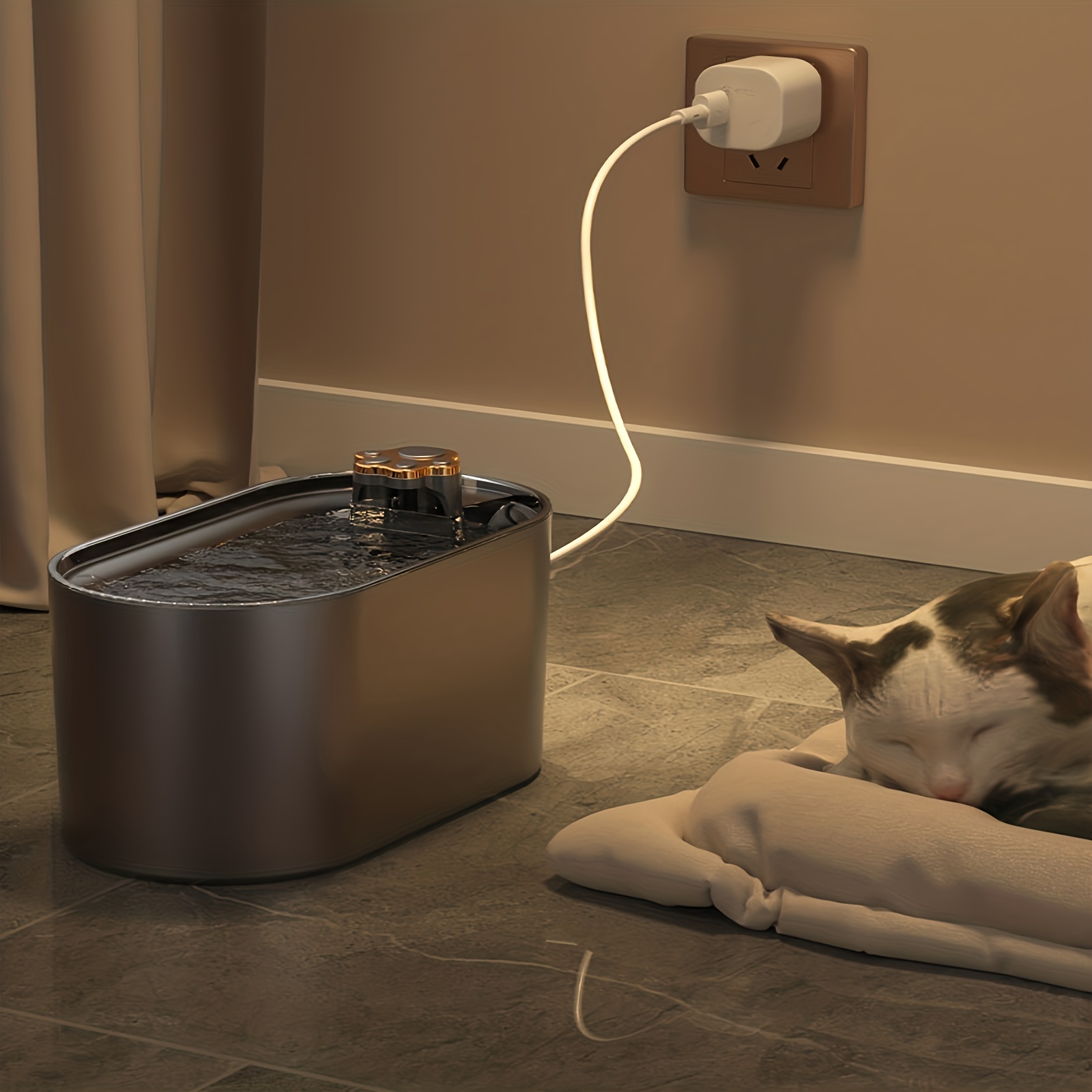 USB Rechargeable Automatic Pet Water Fountain for Cats and Dogs - Circulating Water Dispenser for Indoor Drinking - Convenient and Hygienic