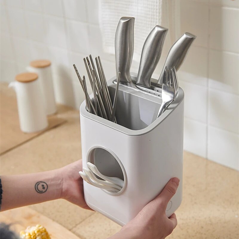 Multifunctional Plastic Storage Container Tableware Rack Chopsticks Spoon Holder Knife Stand Dish Drying Racks Kitchen Accessori