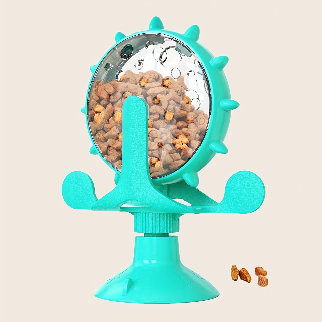 Cat Food Feeder Turntable Windmill Cat Teaser Toy Cat Leaking Toy Pet Food Device Pet Supplies