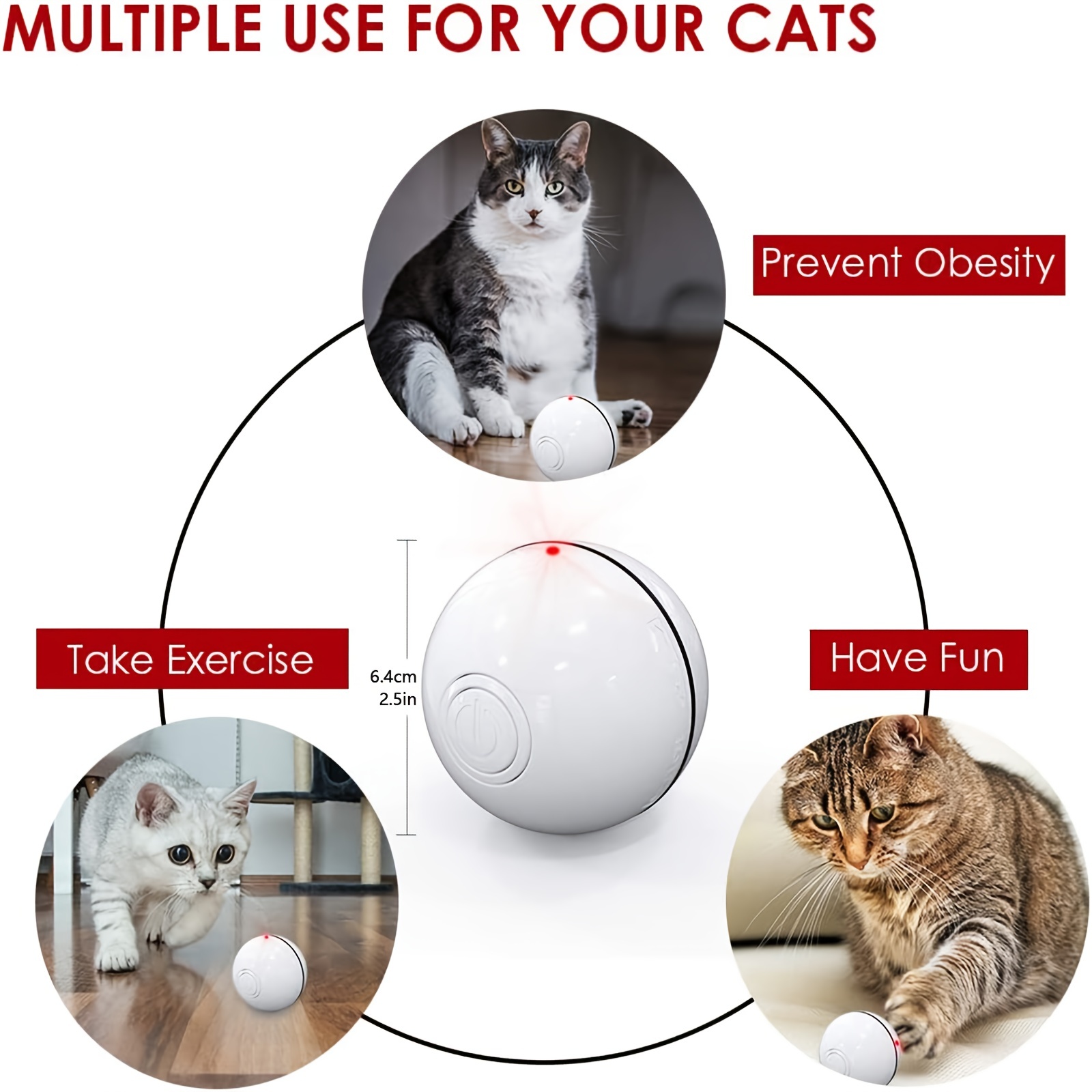 Smart Electric Cat Toy Ball - Relieves Boredom and Entertains Your Cat