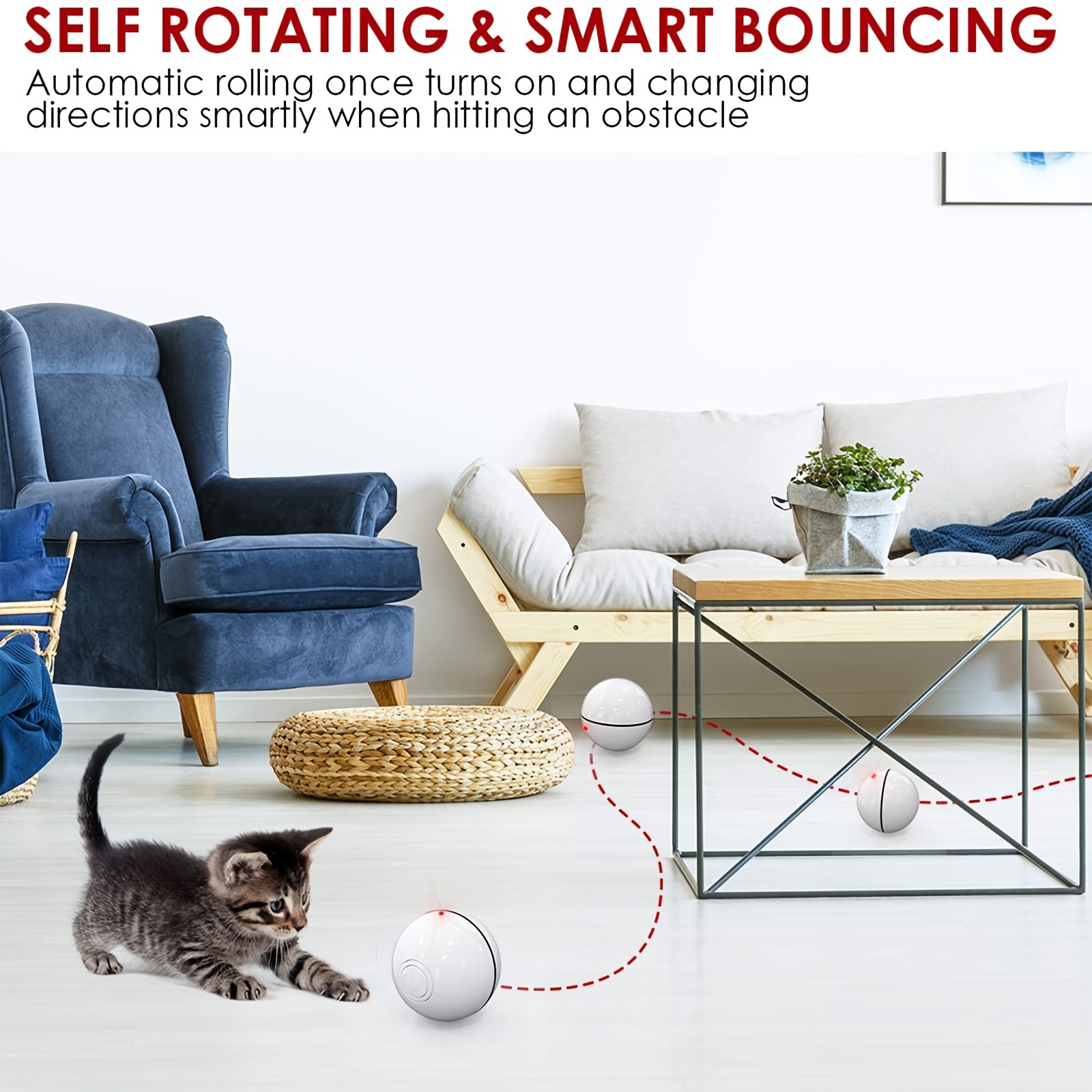 Smart Electric Cat Toy Ball - Relieves Boredom and Entertains Your Cat