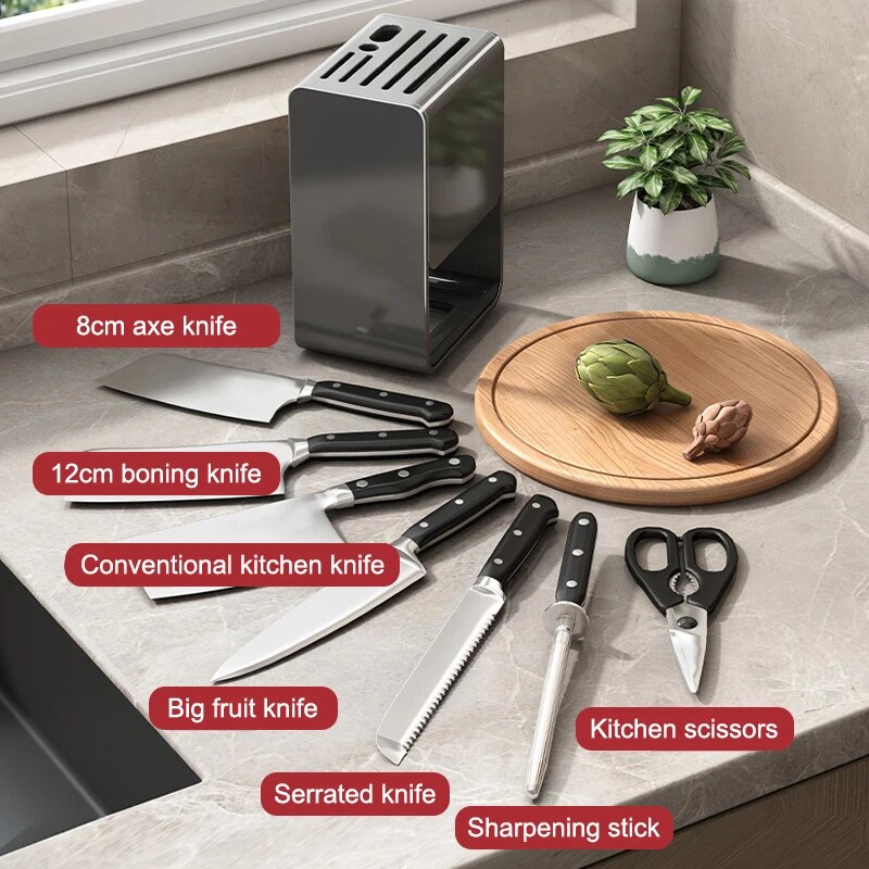 Kitchen Knife Rack Shelf No-punch Household Put Knife Holder Knife Storage Rack Kitchen Storage and Organization Accessories