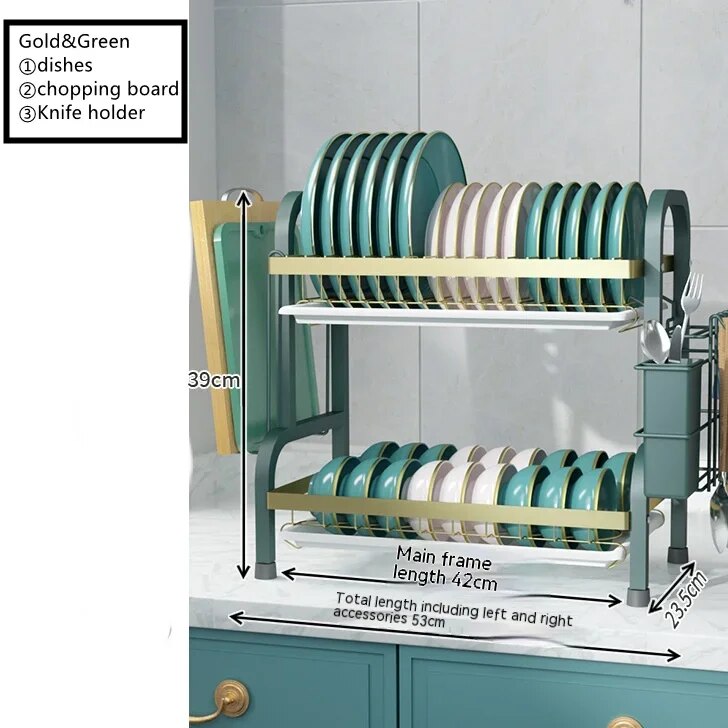 Dish Rack Drain Rack Dish Plate Dish Storage Rack Household Multifunctional Tableware Storage Shelf Organizer Kitchen Accessorie