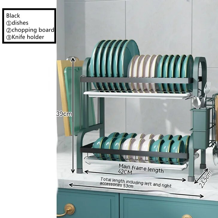 Dish Rack Drain Rack Dish Plate Dish Storage Rack Household Multifunctional Tableware Storage Shelf Organizer Kitchen Accessorie