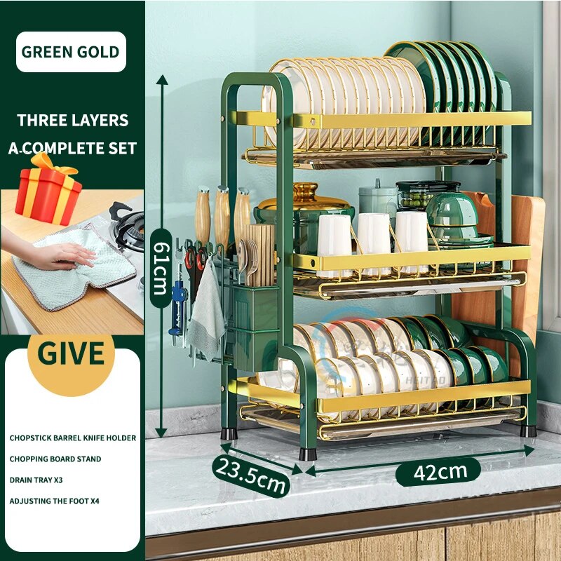 Kitchen Storage Box Dish Rack Dish Household Tableware Drain Rack Kitchen Organizer Drying Rack Kitchen Accessories