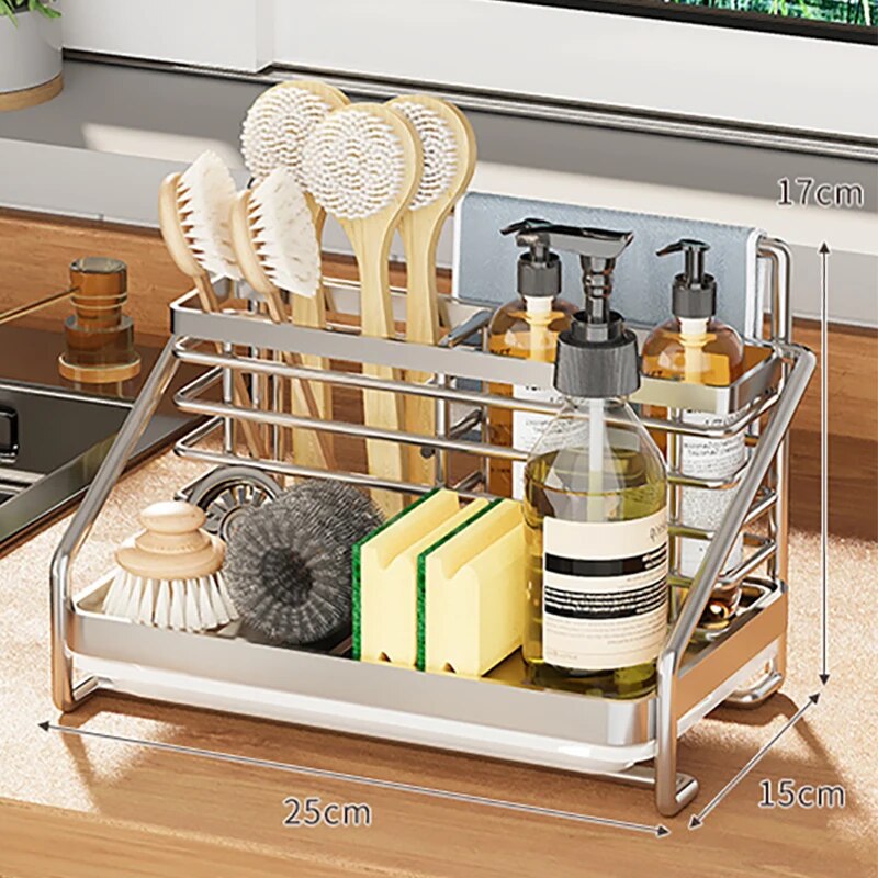 Tableware Holder Stainless Steel Chopstick Drying Rack Rustproof Spoon Knife Fork Storage Shelf Cutlery Storage Drainer