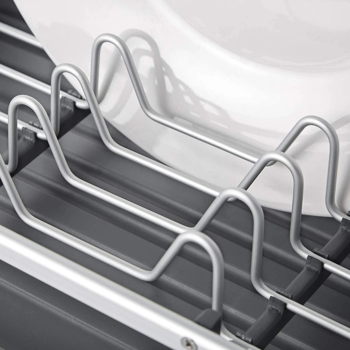Aluminium Alloy Kitchen Dish Storage Rack Antirust Dishes Drainer Shelf Plate Tableware Holder Knife and Fork Container