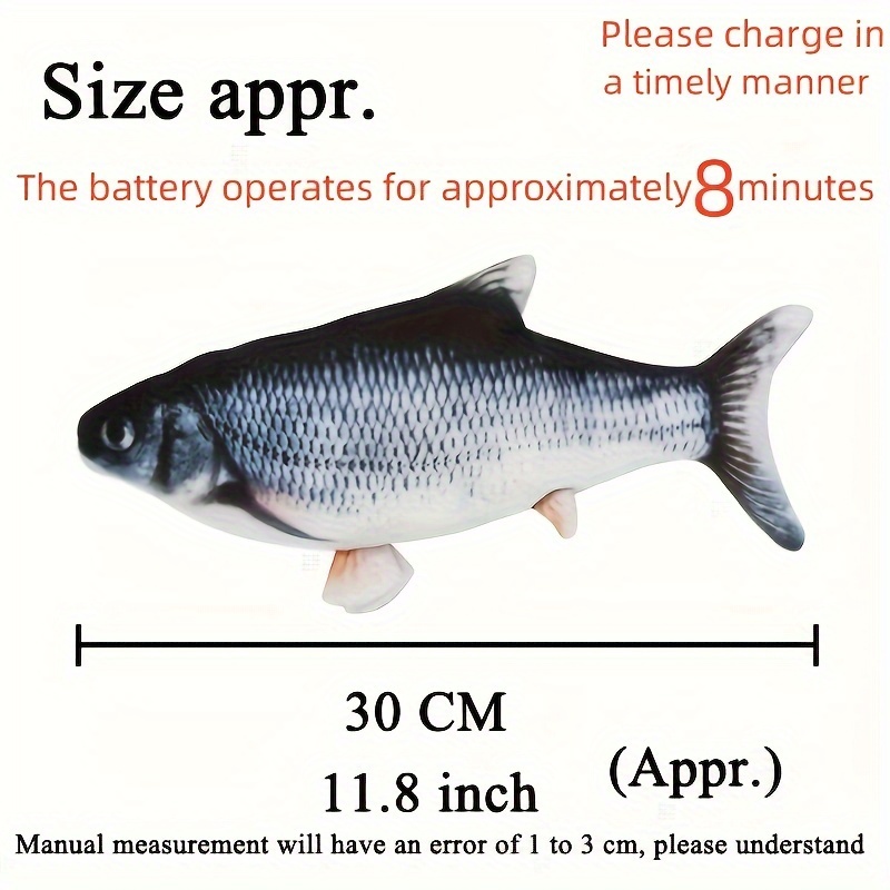 Interactive Cat Toy - Flopping Fish Plush With Realistic Tail Wagging - Keep Your Cat Entertained!