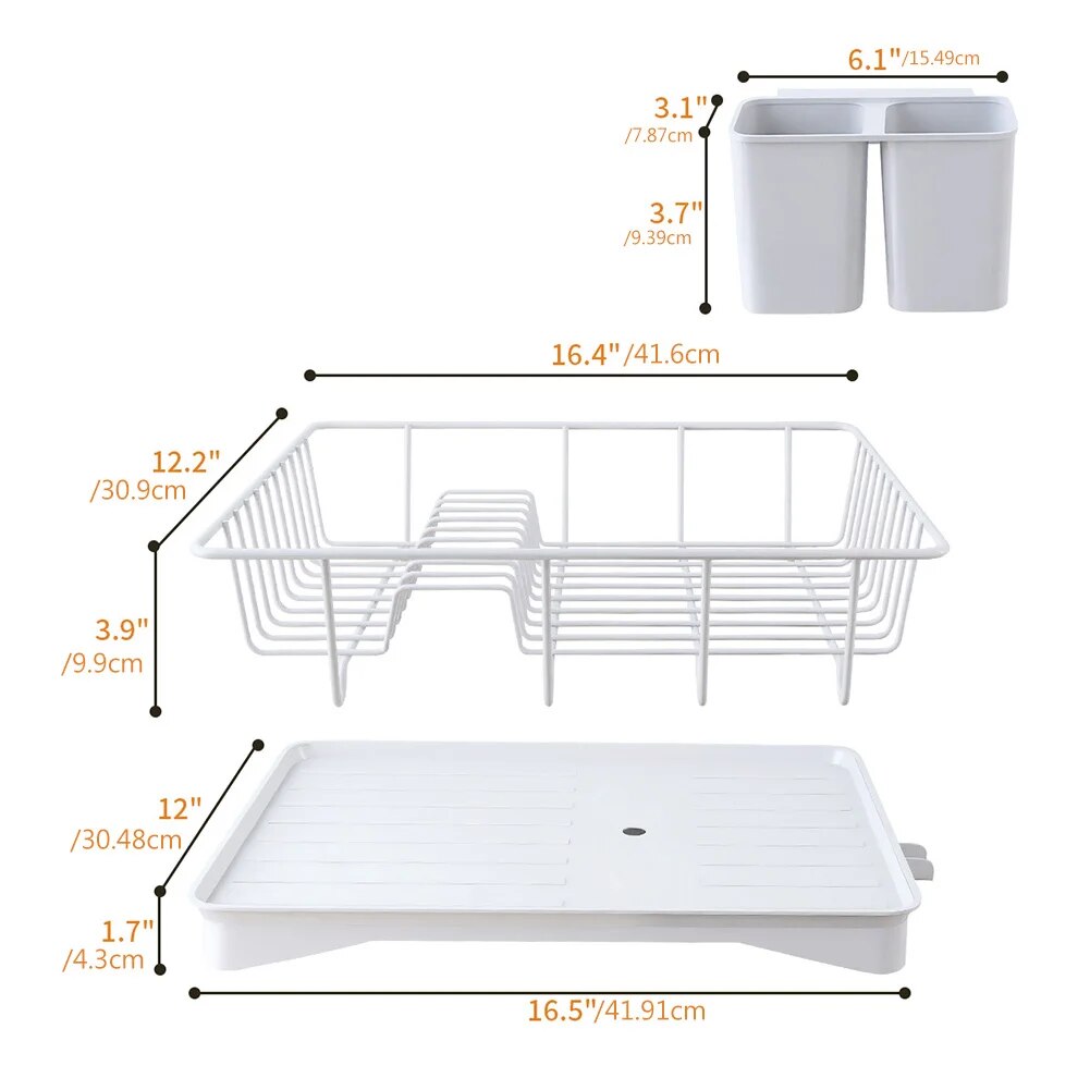 Dish Bowl Drainer Storage Rack Double-ayer Kitchen Sink Dish Drainer Drying Rack Organizer Household Counter Tableware Organizer