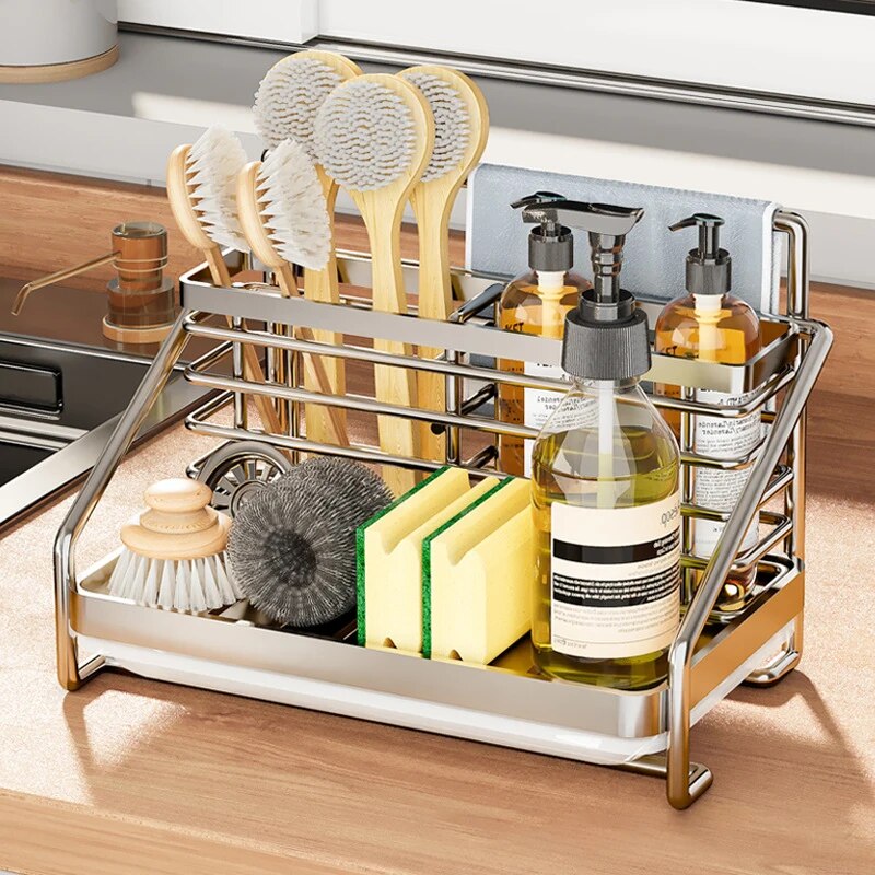 Tableware Holder Stainless Steel Chopstick Drying Rack Rustproof Spoon Knife Fork Storage Shelf Cutlery Storage Drainer