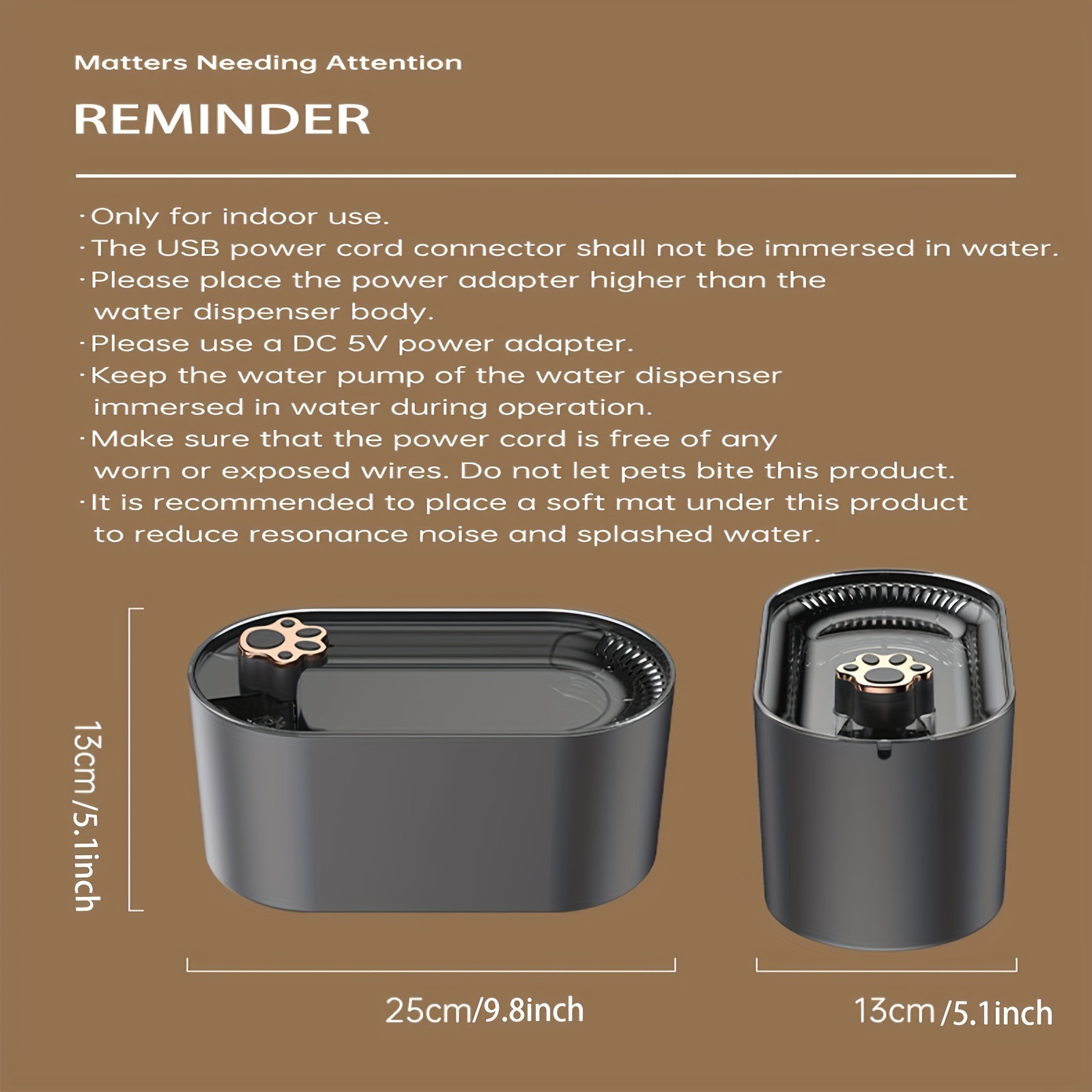 USB Rechargeable Automatic Pet Water Fountain for Cats and Dogs - Circulating Water Dispenser for Indoor Drinking - Convenient and Hygienic