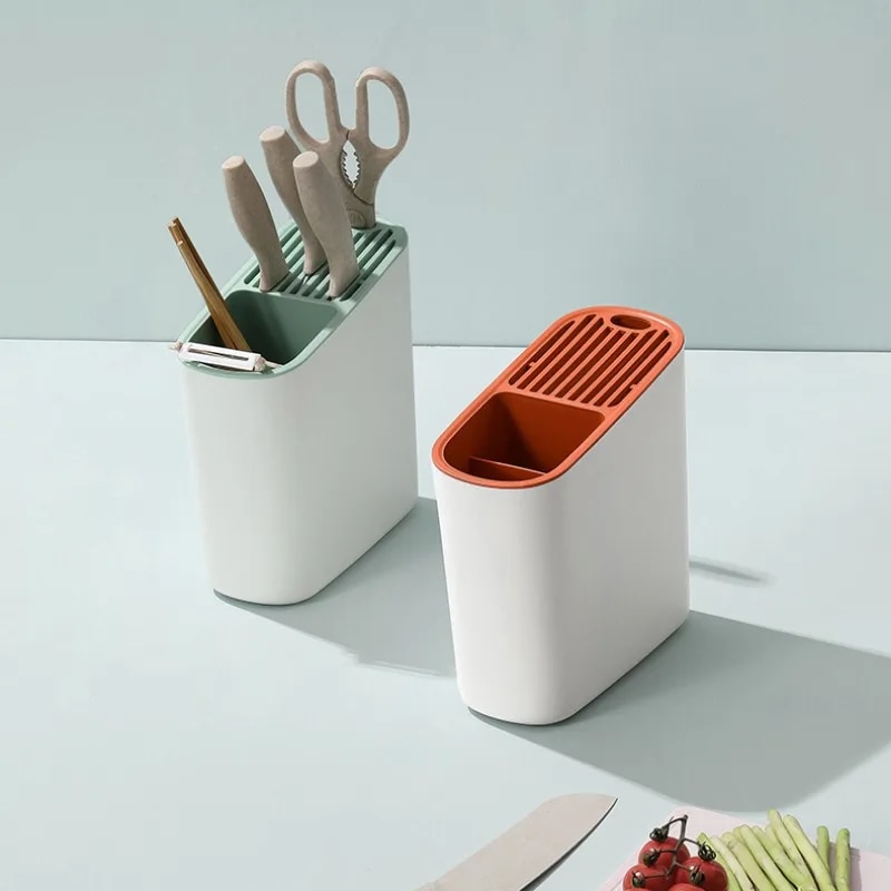 Oblique Chopstick Barrel Multifunctional Knife Chopstick Cage Kitchen Supplies Storage Rack Tableware and Knife Storage Rack