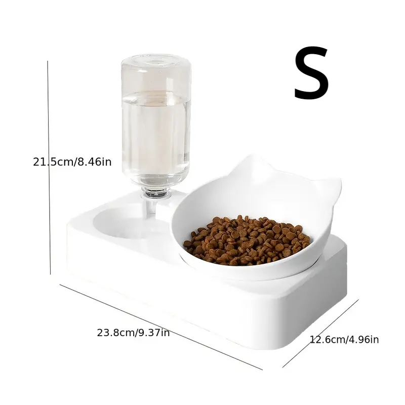 Cat Bowl, Cat Food Basin, Double Cat Bowl, Pet Double Feeder Bottle