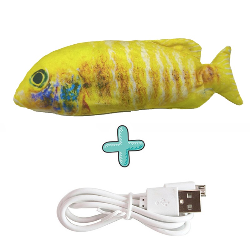 Interactive Cat Toy - Flopping Fish Plush With Realistic Tail Wagging - Keep Your Cat Entertained!