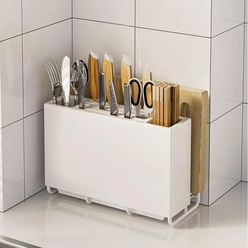 Multifunction Kitchen Knife Stand Cutting Board Holder Countertop Kitchen Utensil Tableware Storage Rack Kitchen Organizer
