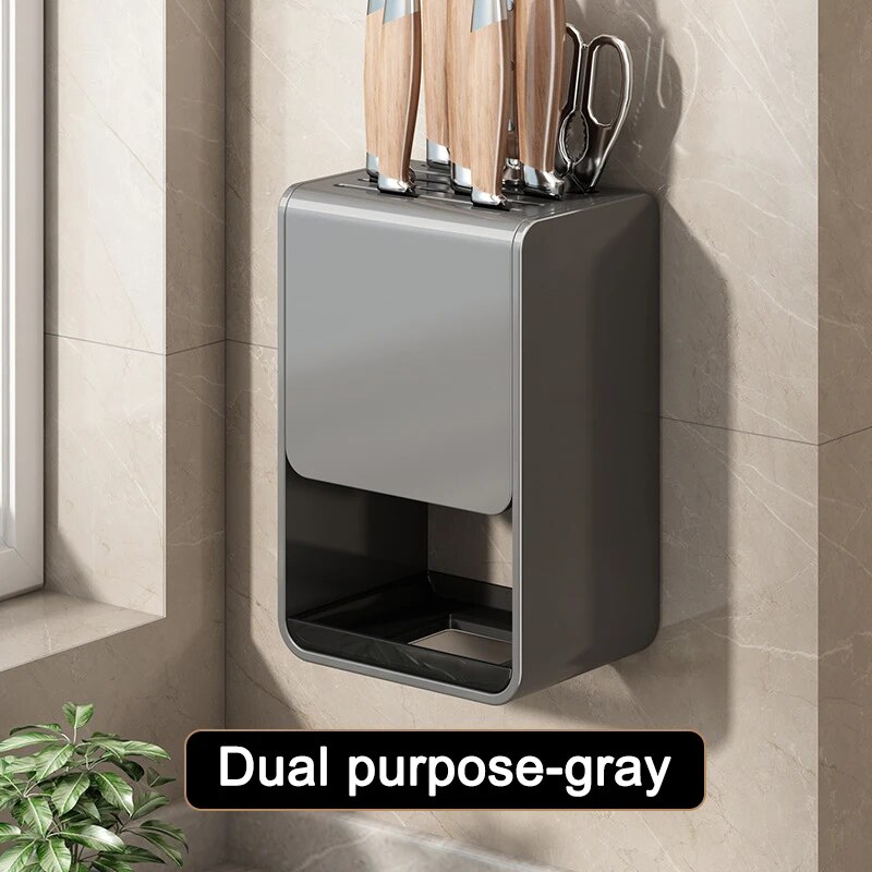 Kitchen Knife Rack Shelf No-punch Household Put Knife Holder Knife Storage Rack Kitchen Storage and Organization Accessories