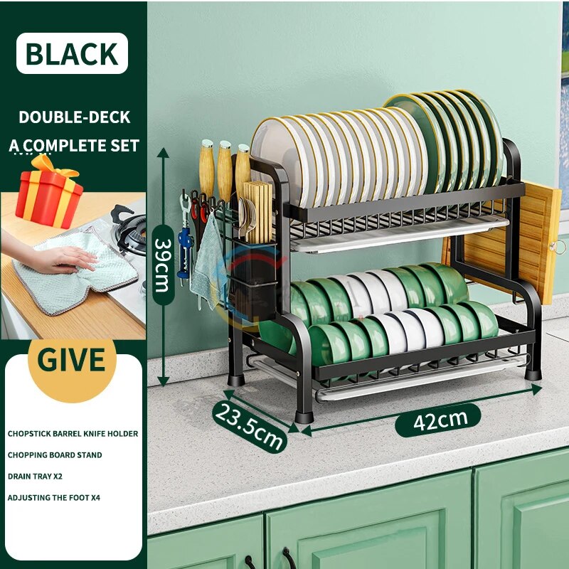 Kitchen Storage Box Dish Rack Dish Household Tableware Drain Rack Kitchen Organizer Drying Rack Kitchen Accessories