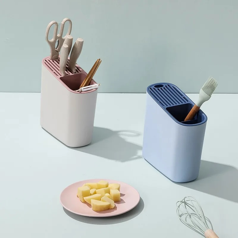 Oblique Chopstick Barrel Multifunctional Knife Chopstick Cage Kitchen Supplies Storage Rack Tableware and Knife Storage Rack