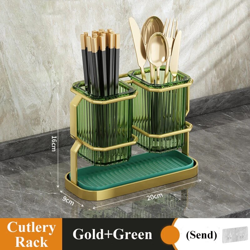 Kitchen Cutlery Organizer Multi-functional Kitchen Counter Storage Chopsticks Tableware Holder Basket Sponge Holder For Kitchen