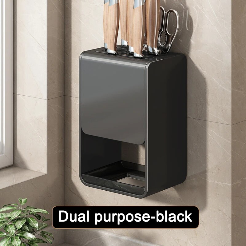 Kitchen Knife Rack Shelf No-punch Household Put Knife Holder Knife Storage Rack Kitchen Storage and Organization Accessories