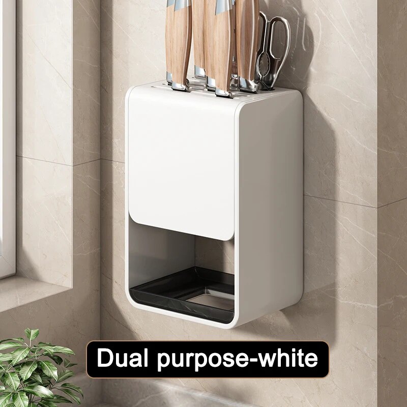 Kitchen Knife Rack Shelf No-punch Household Put Knife Holder Knife Storage Rack Kitchen Storage and Organization Accessories