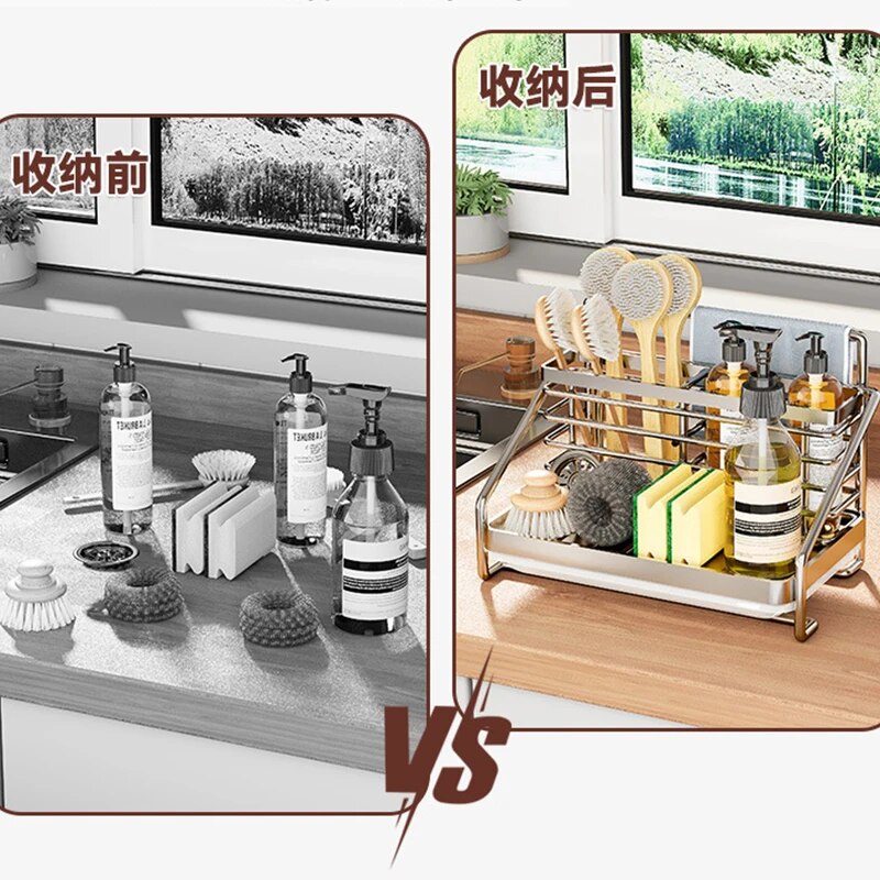 Tableware Holder Stainless Steel Chopstick Drying Rack Rustproof Spoon Knife Fork Storage Shelf Cutlery Storage Drainer