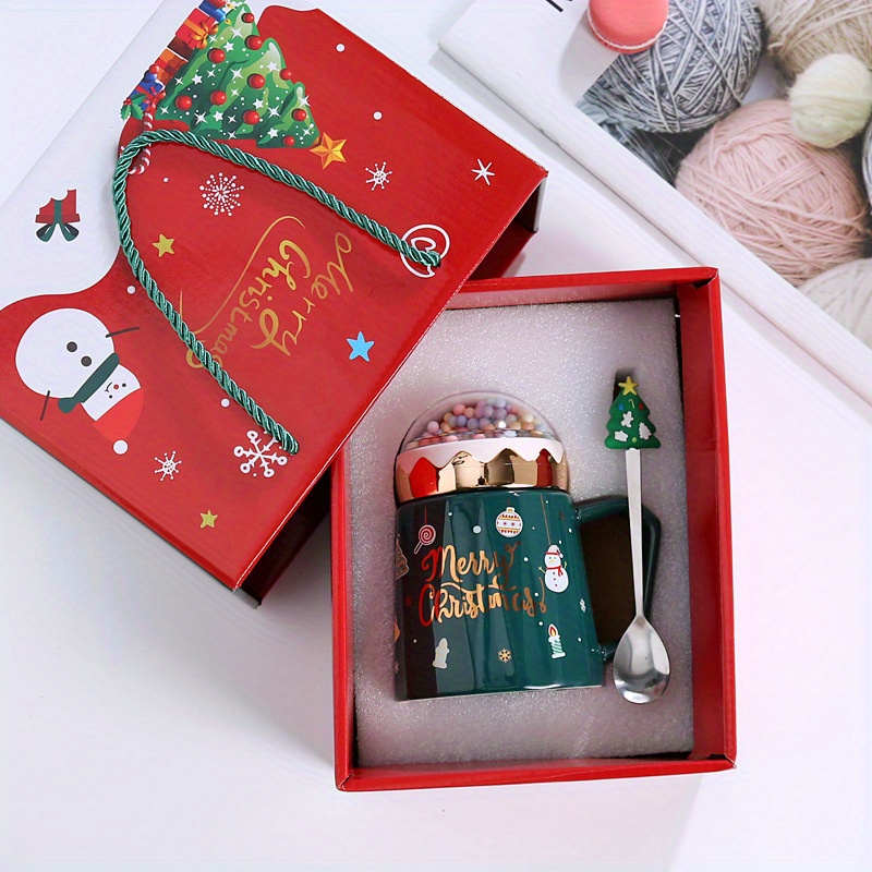 1 Set, Santa Claus Ceramic Cup, Creative Cartoon Coffee Mug, Kawaii Water Bottle, Christmas Gift